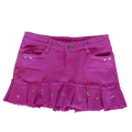 Pink denim skirt